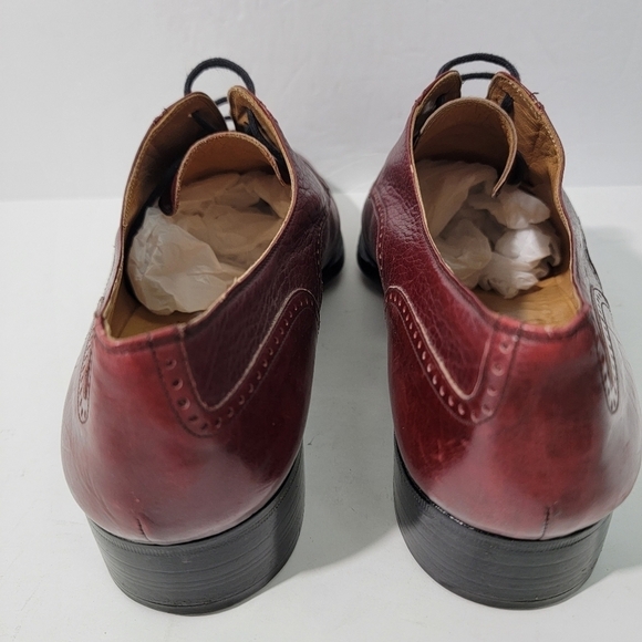 TED LAPIDUS Paris Men\'s Rust Textured Oxford Shoes Size 9 Leather Lace Tie main image 8